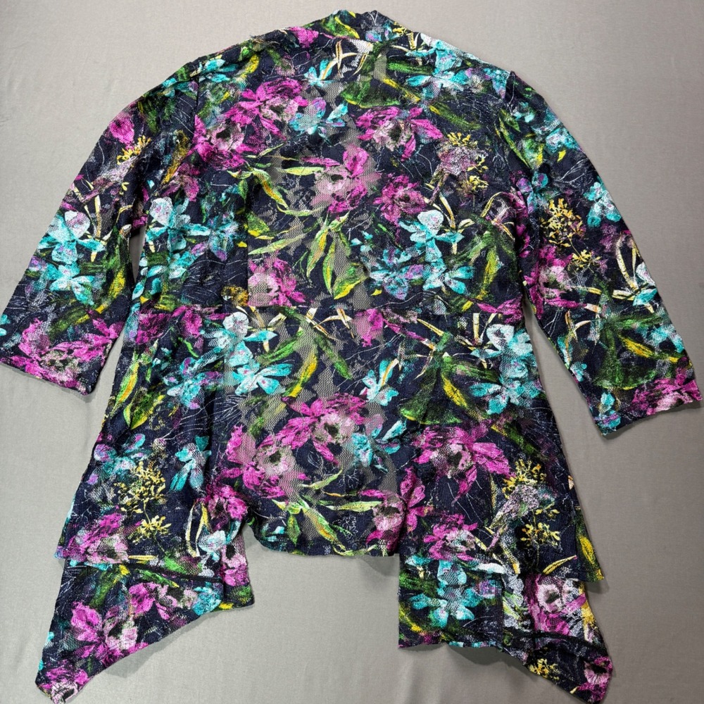 Drapers‎ & Damons Floral Open Front Cardigan - Women's Size Large - Picture 3 of 3